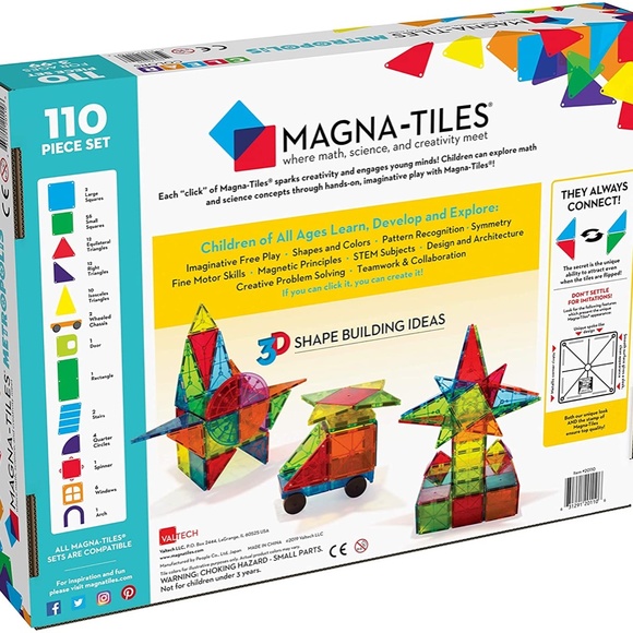 Magna-Tiles Metropolis 110 Piece Set — Piccolo Mondo Toys Magna-tiles Metropolis